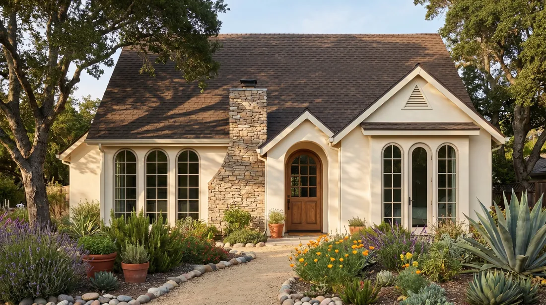 Olive Ave. Cottage Mediterranean exterior